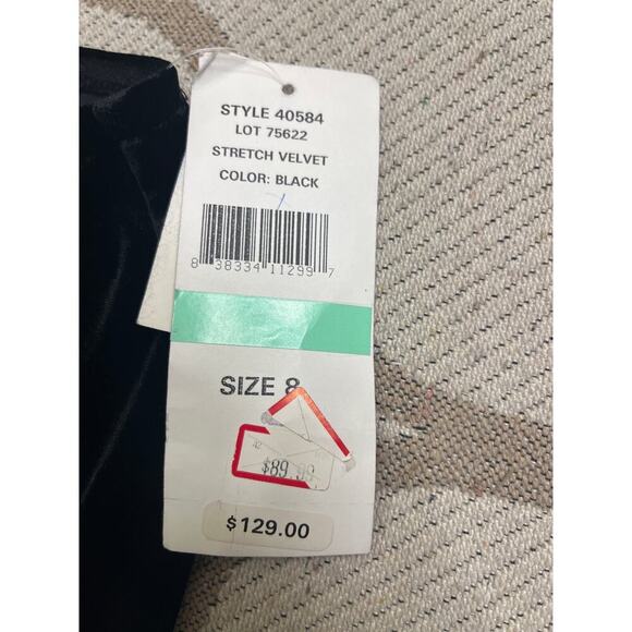 Vintage J.R. Nites by Caliendo velvet high low beaded formal skirt, size 8 - Picture 11 of 13